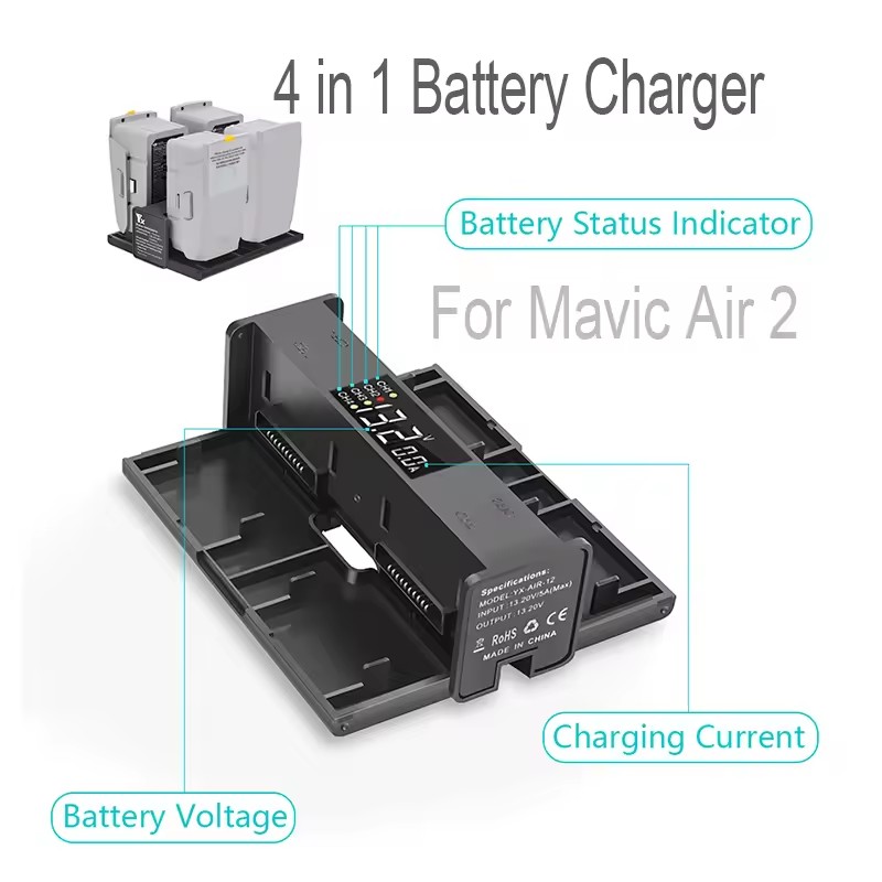 Drone Battery Smart - Hub de carga plegable portátil 4
