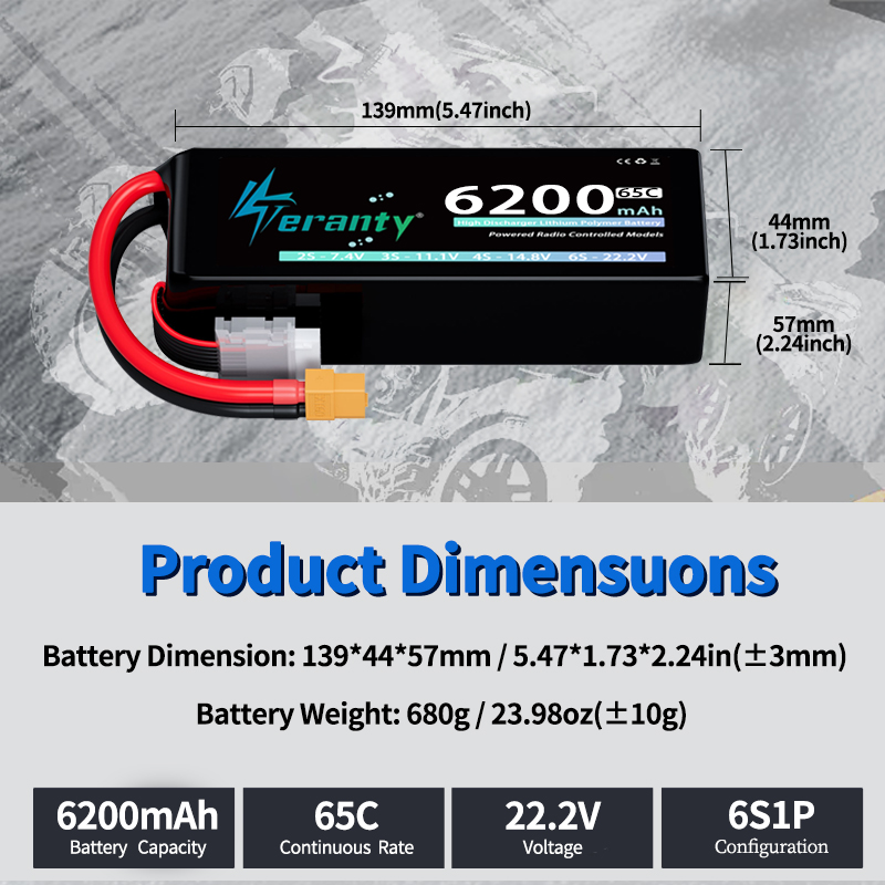 Batería Lipo TERANTY 6S de 620 - Drone Battery Plate reseña y precio