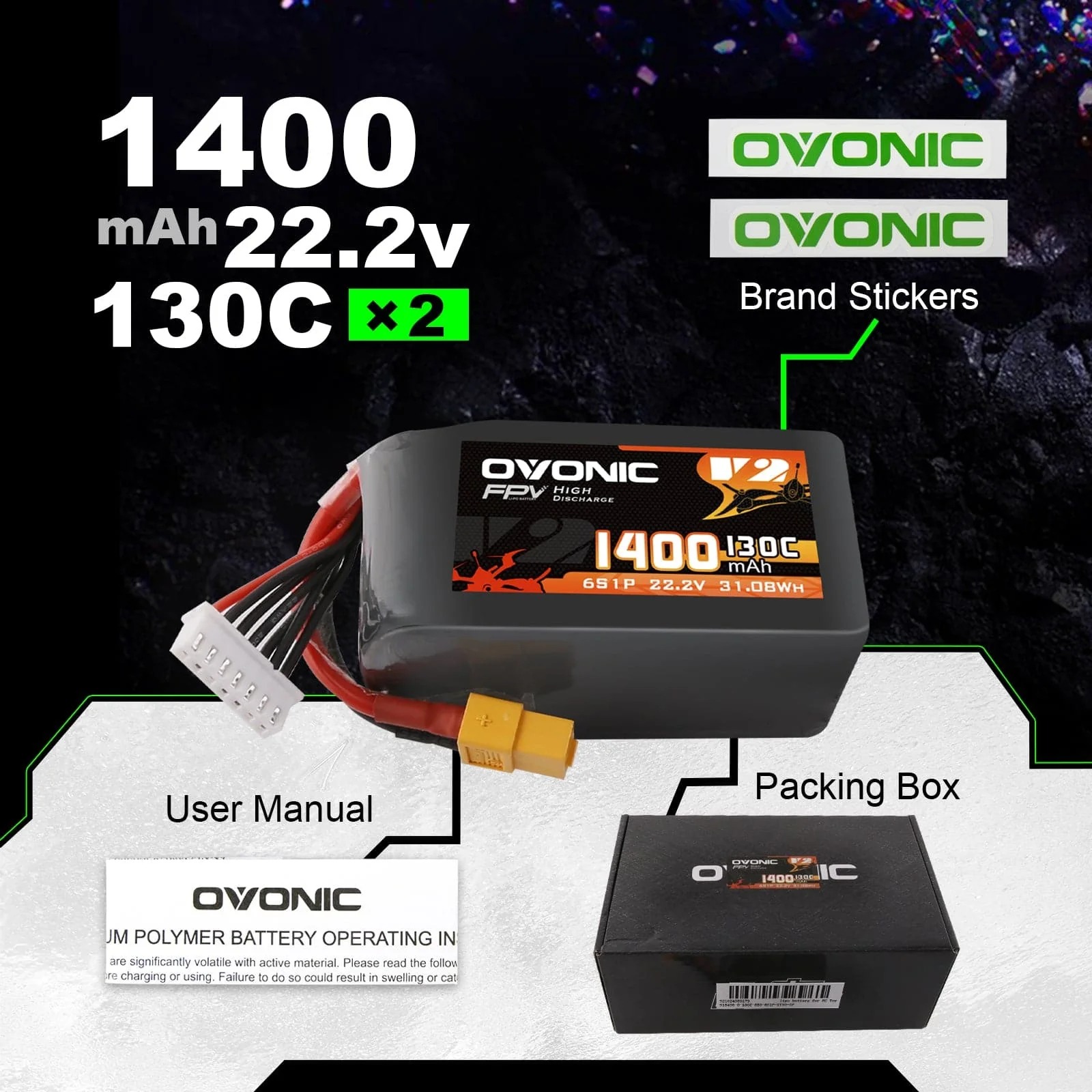 Paquete de Baterías LiPo Ovoni - Drone Battery 6S reseña y precio